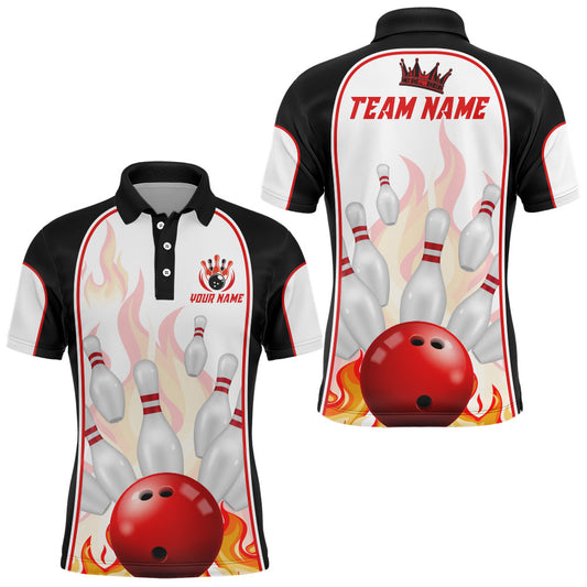 Personalized 3D Men's Bowling Team Jersey Bowling Shirt American Bowling Polo Shirt QZT46-1