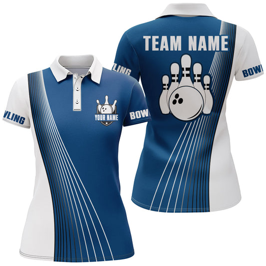 Personalized 3D Bowling Shirt for Women Custom Bowling Jersey Bowling Team League Polo Shirt QZT116