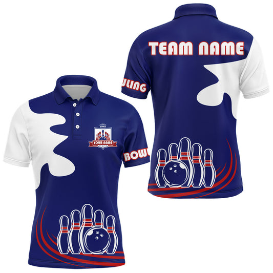 Personalized 3D Men's Bowling Team Jersey Bowling Shirt American Bowling Polo Shirt QZT43-7