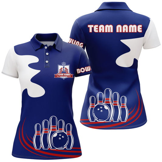 Personalized 3D Women's Bowling Team Jersey Bowling Shirt American Bowling Polo Shirt QZT43-7