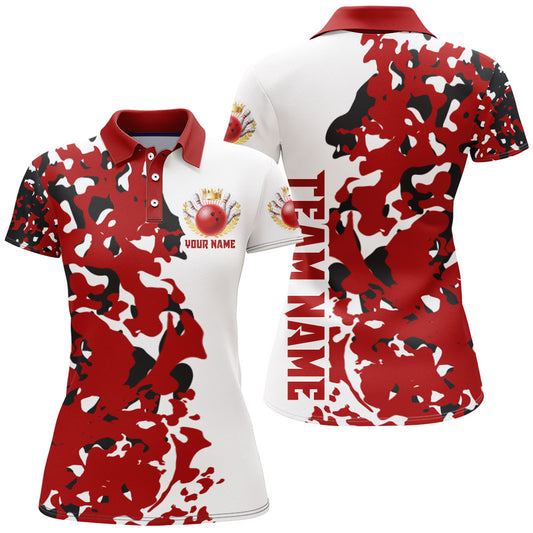 Personalized 3D Women's Bowling Team Jersey Bowling Shirt American Bowling Polo Shirt QZT43-9