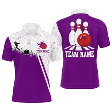 Load image into Gallery viewer, Men's Bowling Shirt Personalized Camo Bowling Jersey Polo  Bowling Shirt QZT419