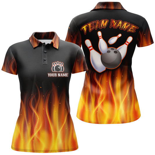Personalized Bowling Jersey with Name and Team Name Custom Bowling Team Jersey Bowling Polo Shirt for Women QZT17