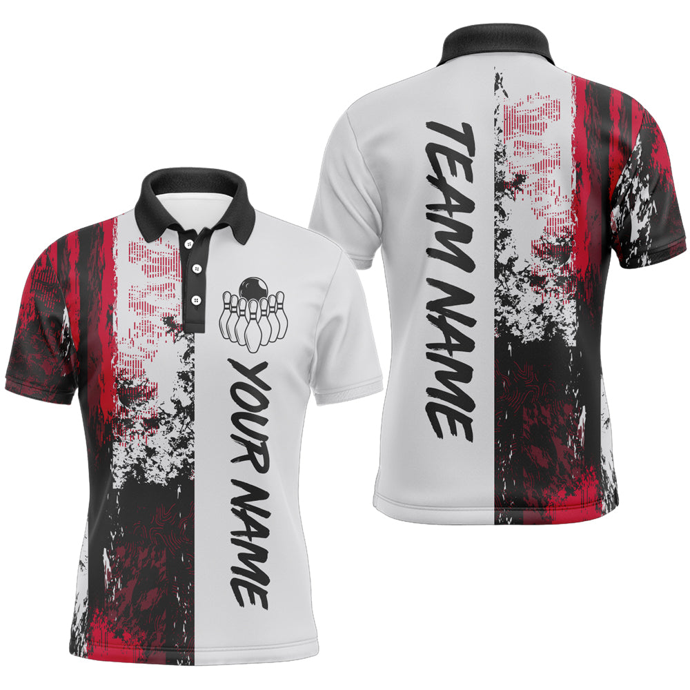 Camo 3D Bowling Shirts Men Custom Bowling Team Jersey Polo Multicolor QZT469