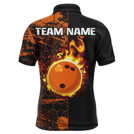 Bowling Polo Shirt Bowling Jersey for Men Bowling Team League QZT287