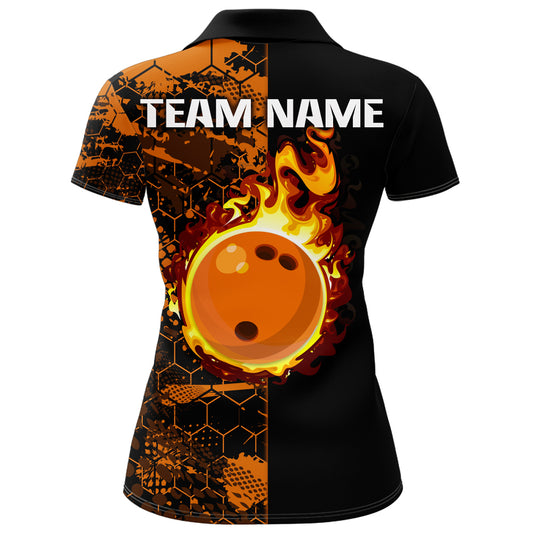 Bowling Polo Shirt Bowling Jersey for Women Bowling Team League QZT287