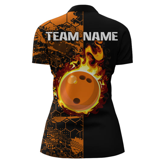 Bowling Polo Shirt Bowling Jersey for Women Bowling Team League QZT287
