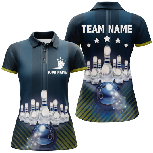Personalized 3D Women's Bowling Team Jersey Bowling Shirt American Bowling Polo Shirt QZT43-5