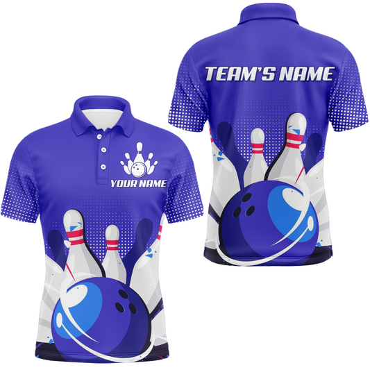 Personalized 3D Men's Bowling Team Jersey Bowling Shirt American Bowling Polo Shirt QZT46-7