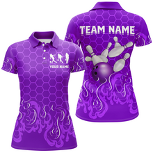 Load image into Gallery viewer, Personalized Polo Shirt for Bowlers Bowling Shirt for Women Bowling Team League QZT406