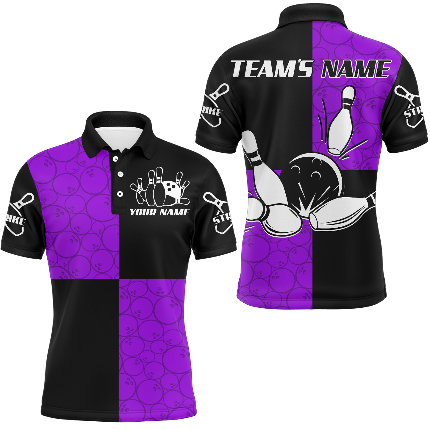 Polo Bowling Shirts Customized for Men Bowling Jersey Bowling Team League QZT425
