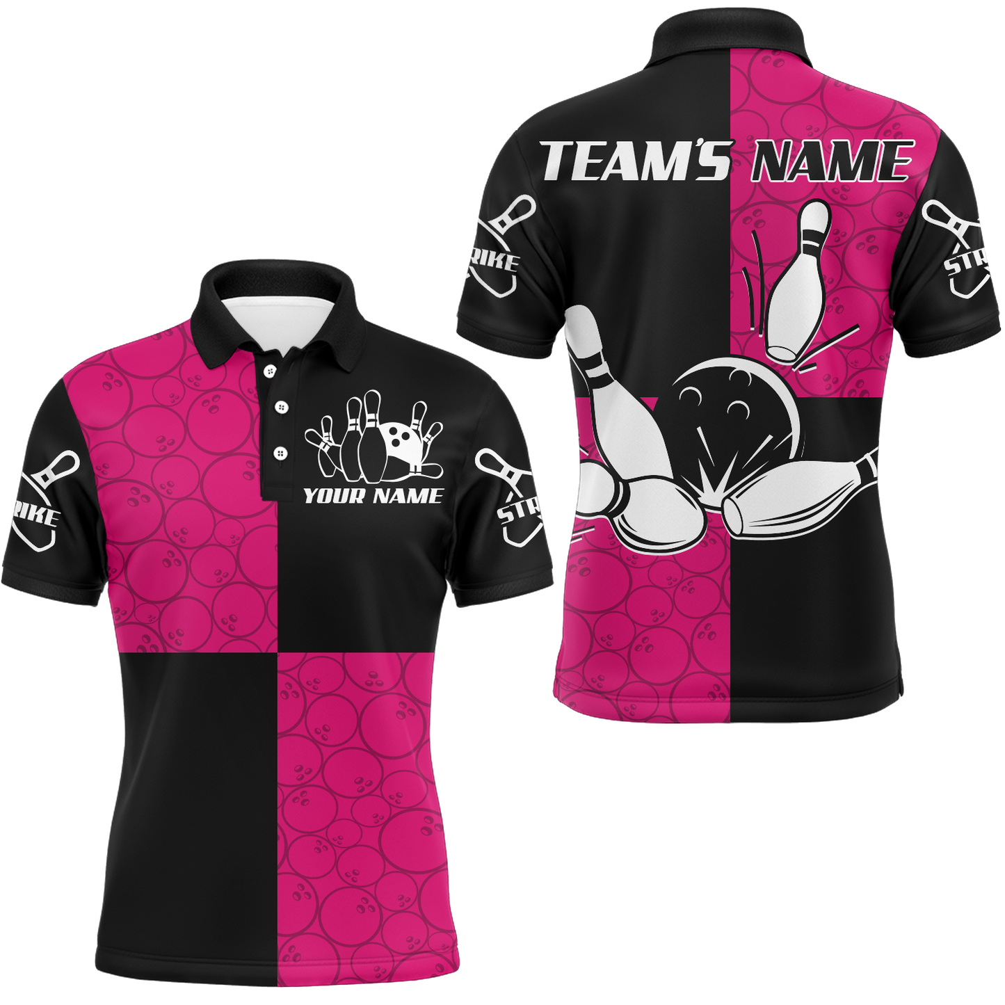 Polo Bowling Shirts Customized for Men Bowling Jersey Bowling Team League QZT425