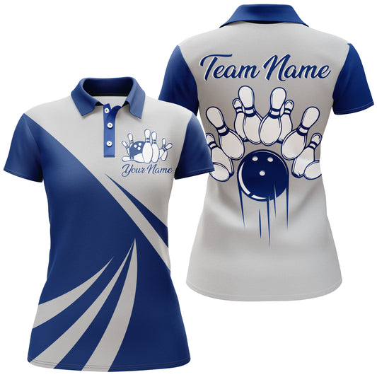 Personalized Bowling Jersey with Name and Team Name Custom Bowling Team Jersey Bowling Polo Shirt for Women QZT12