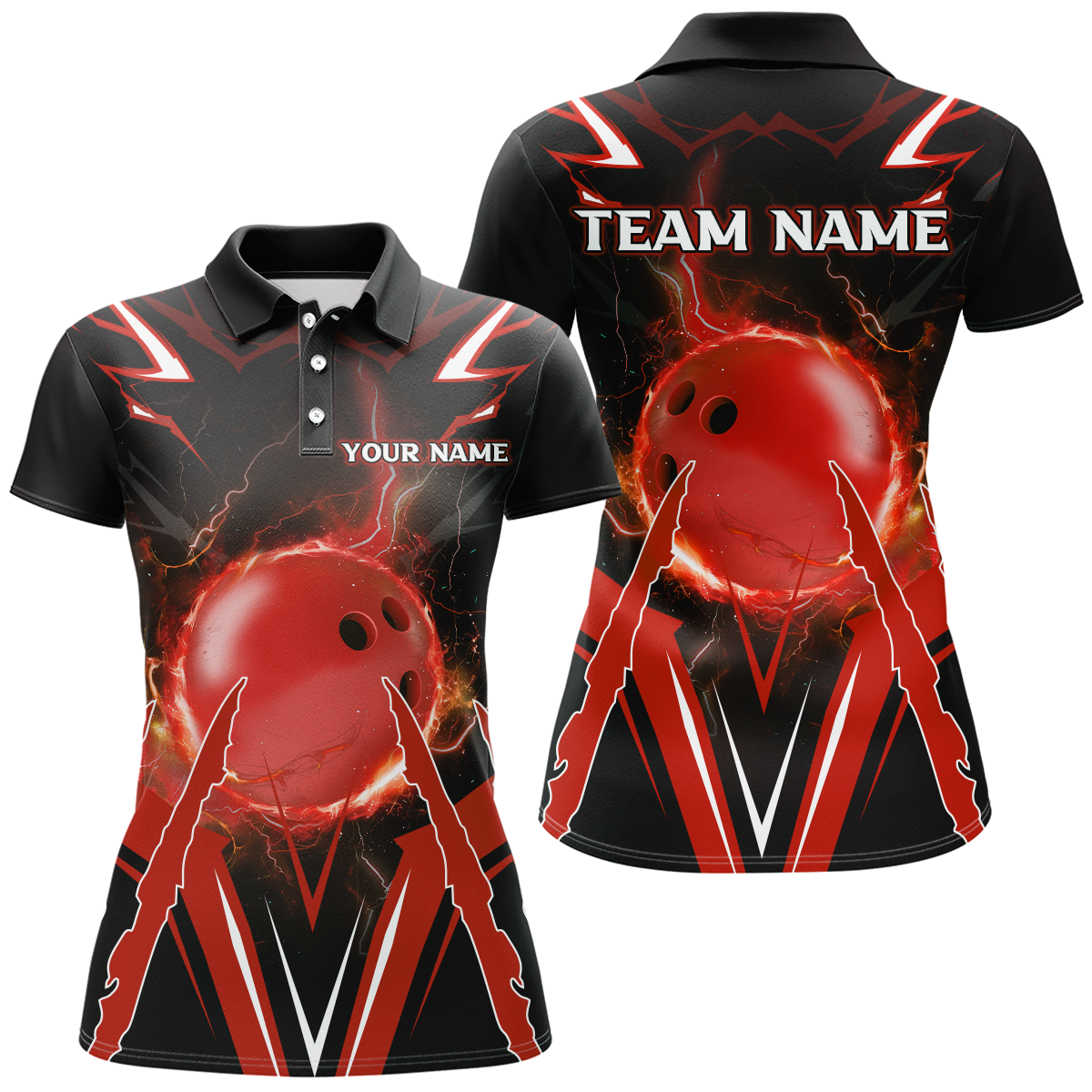 Personalized Bowling Team Shirts for Women Polo Bowling Shirt Multicolor QZT455