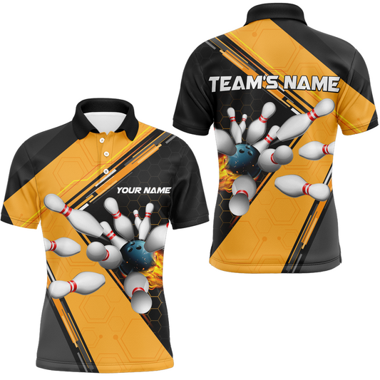 Personalized 3D Men's Bowling Team Jersey Bowling Shirt American Bowling Polo Shirt QZT43-4