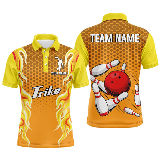 Personalized 3D Men's Bowling Team Jersey Bowling Shirt American Bowling Polo Shirt QZT46-3