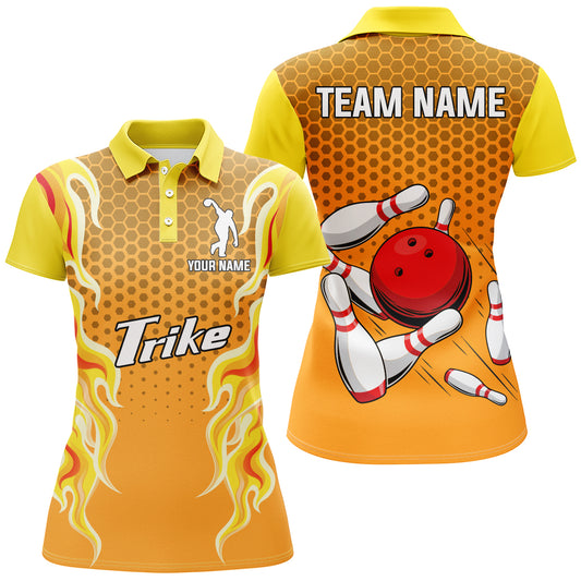 Personalized 3D Women's Bowling Team Jersey Bowling Shirt American Bowling Polo Shirt QZT46-3