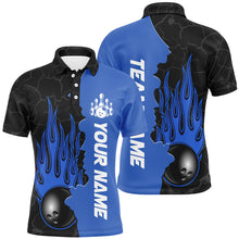 Load image into Gallery viewer, Blue Flame Bowling Polo Shirts Men &amp; Women Custom Bowling Team League Jerseys BDT471