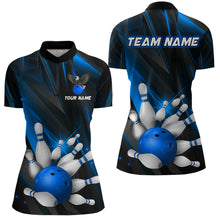 Load image into Gallery viewer, Eagle Bowling Shirts For Men &amp; Women Custom Team Bowling Jersey Uniform Bowler Gift | Blue BDT524