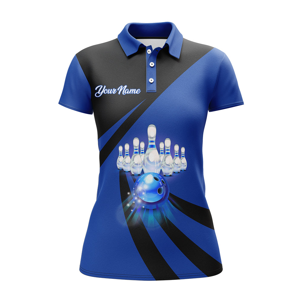 You Don't Have To Be Crazy To Bowl With Us Bowling Polo Shirt Women Funny Custom Bowling Jersey BDT165