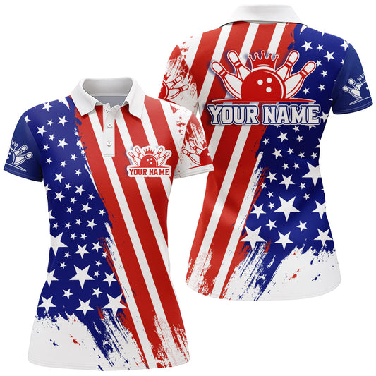 Personalized Bowling Jersey For Women American Bowling Shirt Team Custom Bowling Polo Shirt BDT307