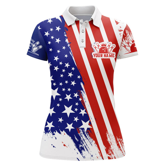 Personalized Bowling Jersey For Women American Bowling Shirt Team Custom Bowling Polo Shirt BDT307