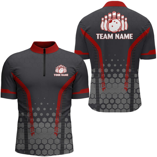 Personalized Bowling Quarter-Zip Shirts Men Custom Bowling Jersey Team Bowlers BDT269