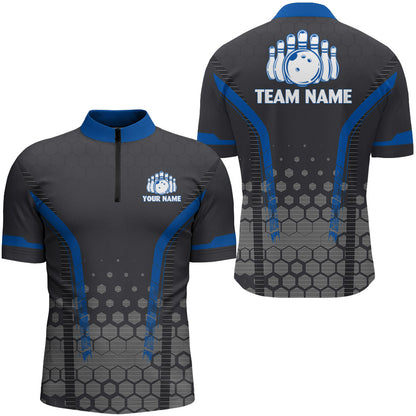 Personalized Bowling Quarter-Zip Shirts Men Custom Bowling Jersey Team Bowlers BDT269