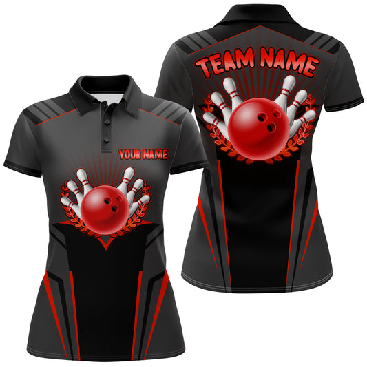 Personalized Bowling Jersey For Women Bowling Team League Shirts Custom Bowling Polo Shirt BDT378