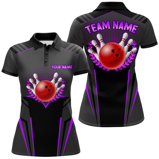 Personalized Bowling Jersey For Women Bowling Team League Shirts Custom Bowling Polo Shirt BDT378