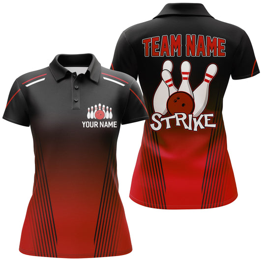 Strike Bowling Shirts For Women Custom Bowling Polo Shirts Team League Bowling Jerseys BDT346