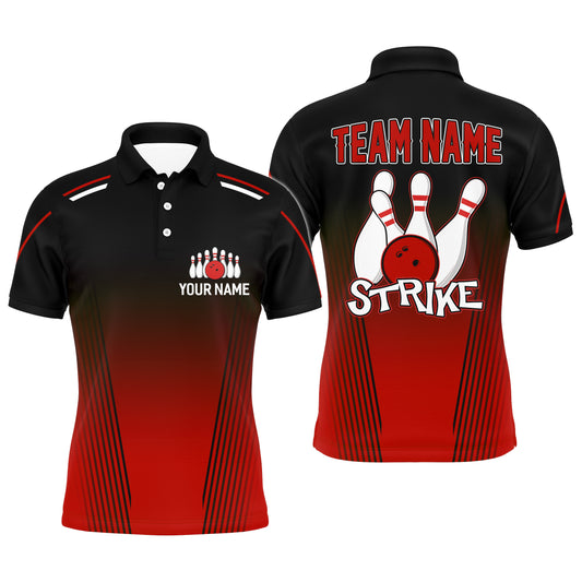 Strike Bowling Shirts For Men Custom Bowling Polo Shirts Team League Bowling Jerseys BDT346