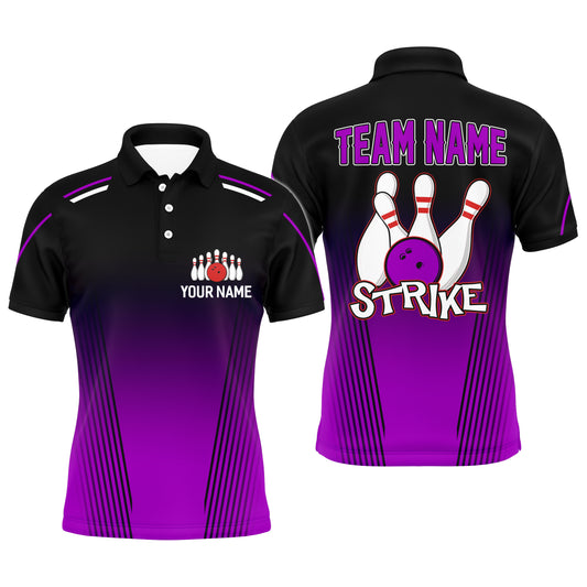 Strike Bowling Shirts For Men Custom Bowling Polo Shirts Team League Bowling Jerseys BDT346