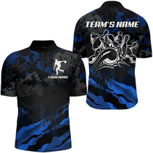 Load image into Gallery viewer, Men Bowling Quarter-Zip Shirt Custom Camo Bowling Jersey Bowling Team League Shirt BDT285