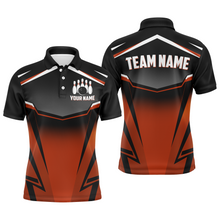 Load image into Gallery viewer, Custom Bowling Shirts Men &amp; Women Orange Bowling Team Jersey Unisex Polo Bowling Uniform BDT530