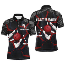 Load image into Gallery viewer, Custom Bowling Polo Shirt For Men Camo Bowling Jersey Bowling Team League Shirts BDT196