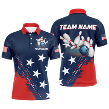 Load image into Gallery viewer, Patriotic Bowling Jersey for Men &amp; Women Custom American Bowling Shirts Team League BDT549