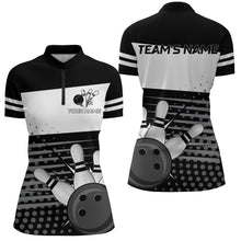 Load image into Gallery viewer, Bowling Quarter-Zip Shirts Women Bowling Team Jersey Custom Bowling Shirt BDT223