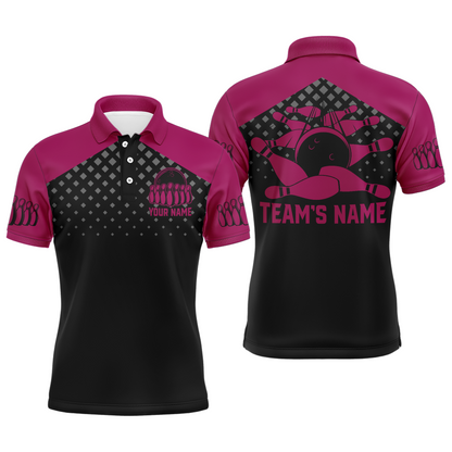 Custom Bowling Shirts With Name Bowling Team Jersey For Men Bowling Polo Shirt League BDT329