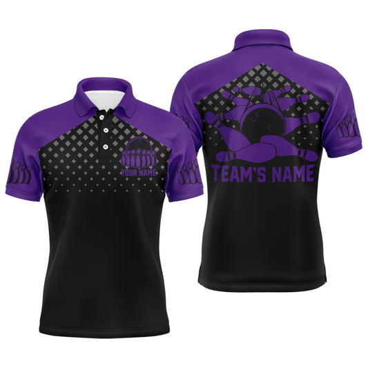 Custom Bowling Shirts With Name Bowling Team Jersey For Men Bowling Polo Shirt League BDT329