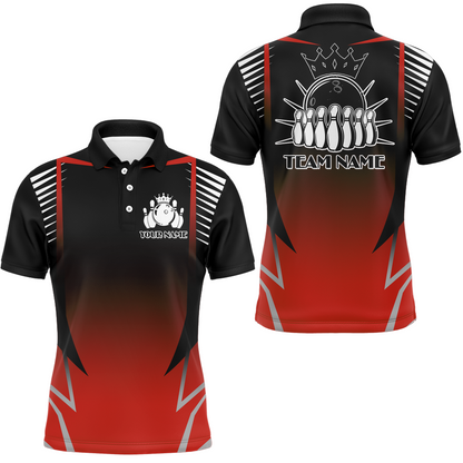 Custom Bowling Polo Shirt For Men Bowling Team Jersey Personalized Bowling Shirts BDT345