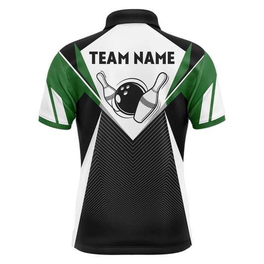 Personalized Bowling Shirt For Men Custom Bowling Polo Shirt Green Bowling Jersey BDT252
