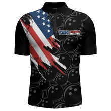 Load image into Gallery viewer, American Bowling Shirts Men Custom Bowling Quarter-Zip Shirt Team League Bowling Jerseys BDT348