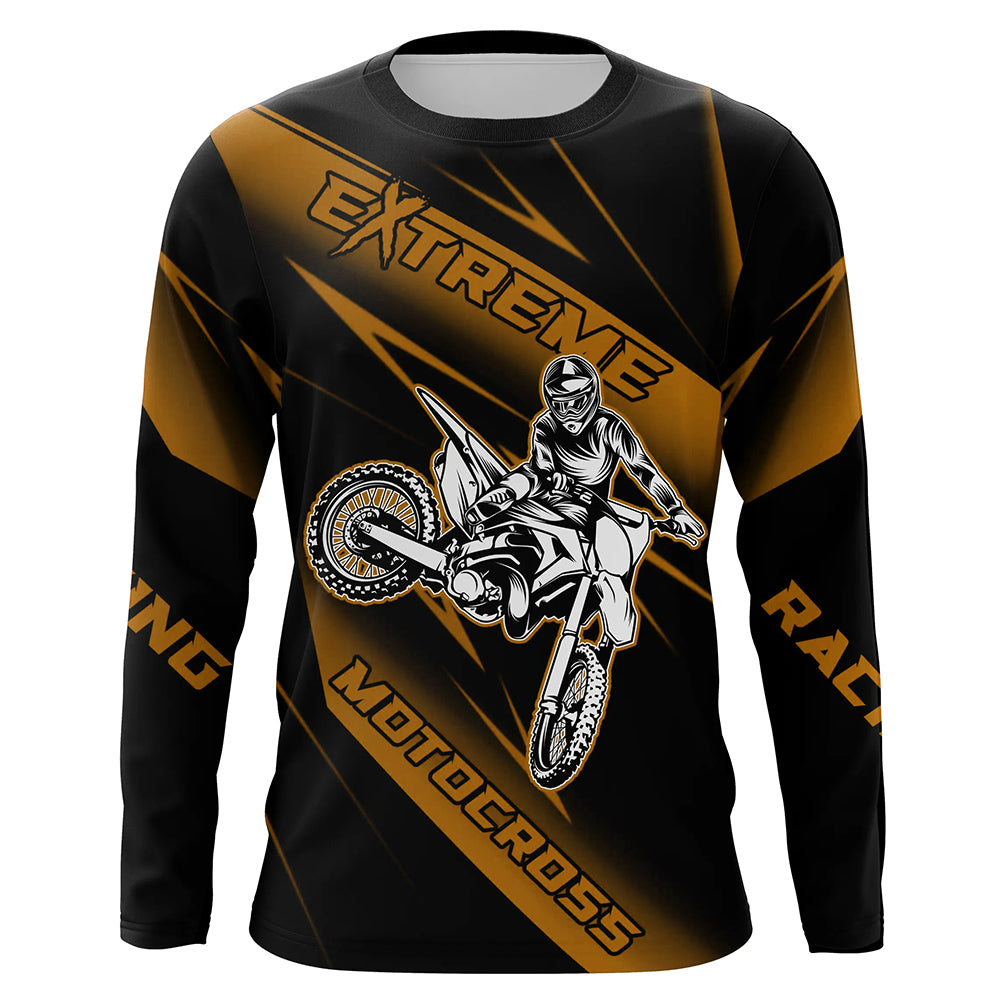 Motocross Racing Jersey Orange Upf30+ Dirt Bike Shirt Motorcycle Off-Road Jersey XM293