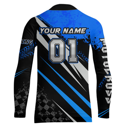 Dirt Bike MX Racing Jersey Blue Upf30+ Motocross Shirt Women Kid Off-Road Shirt XM280