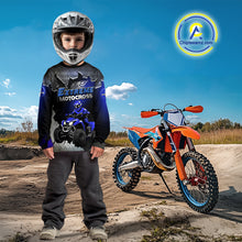 Load image into Gallery viewer, Custom ATV Racing Jersey Blue ATV Riding Shirt Quad ATV Jersey for Men Kid Women MX113