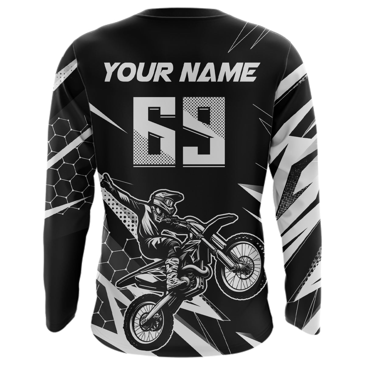 Motocross Jersey Kid Men Women Upf30+ White Racing Dirt Bike Shirt Off-Road Motorcycle XM286