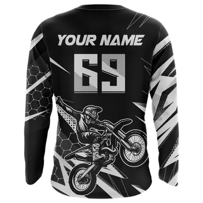 Motocross Jersey Kid Men Women Upf30+ White Racing Dirt Bike Shirt Off-Road Motorcycle XM286