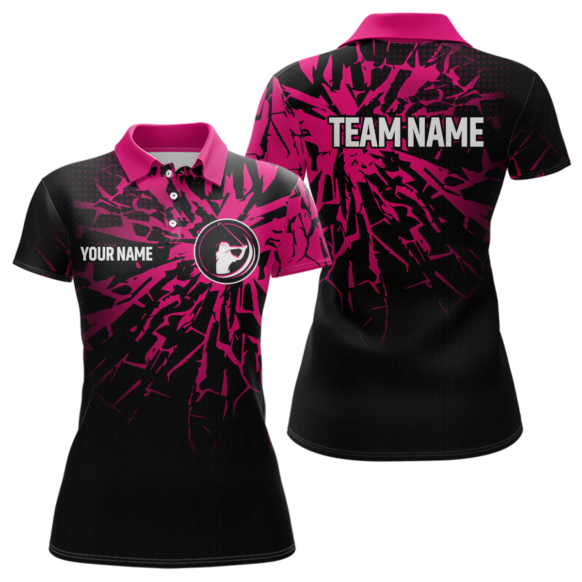 Pink Golf Polo Shirt Custom Golf Shirts for Men and Women Team Golf Apparel MMG58
