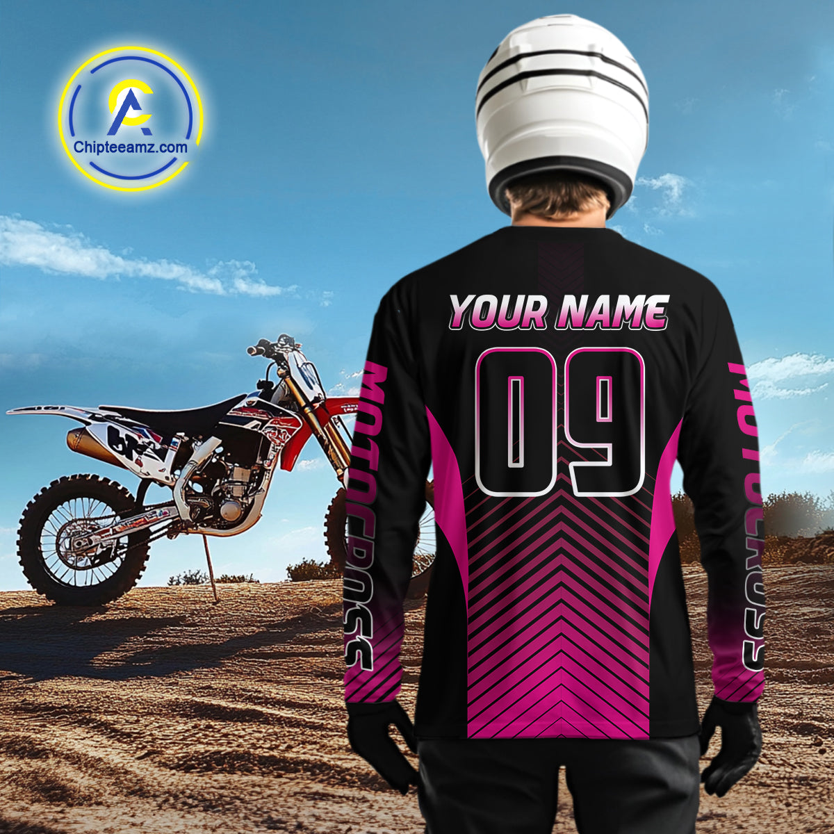Pink Motocross Racing Jersey Custom Dirt Bike Jersey Kid Women Men Off Road Jersey XM369